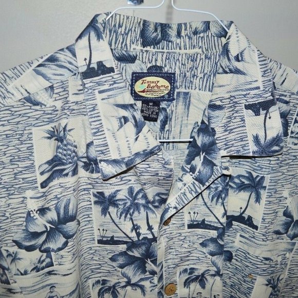 Tommy Bahama Other - Tommy Bahama Blue White Hawaiian Shirt
